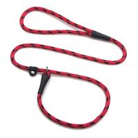 British Style Slip Leash - Length 1/2in x 4ft(13mm x 1.2m) - Black Ice - Red