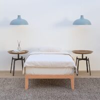Single Size Warm Wooden Natural Bed Base Frame