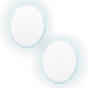 2 Set LED Wall Mirror Round Anti-Fog Bathroom 70cm