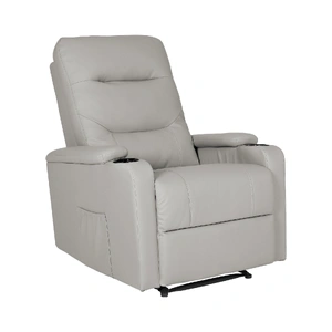 Home Recliner Chair - PU Leather Sofa Lounge Armchair DAKOTA GREY