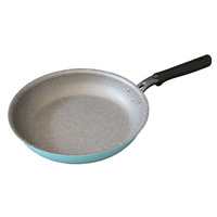 Stone Frypan Frying Pan 28cm Non-Stick Induction Ceramic Round PURE SKY BLUE