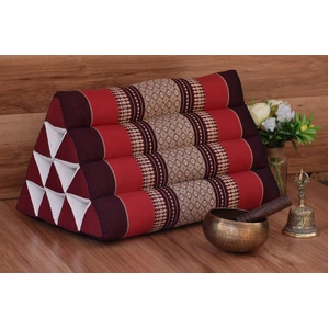 Mothers day gift Thai Triangle Pillow Backrest Cushion Kapok Filled_Light BLUE or RED
