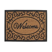 2 x Doormat for Front Door Entryway Outdoor Mat Coir Rubber Welcome
