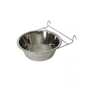 2 x Stainless Steel Pet Rabbit Bird Dog Cat Water Food Bowl Feeder Chicken Poultry Coop Cup 2.8L
