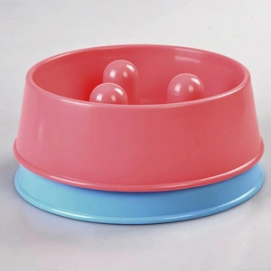 YES4PETS 2 x Medium Pet Anti Gulp Feeder Bowl Dog Cat Puppy slow food Interactive Dish