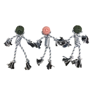 3 x Pet Puppy Dog Toy Play Toy Rubber Ball Knotted Rope Toy