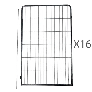 16 Panel 120 cm Heavy Duty Pet Dog Cat Rabbit Exercise Extension Playpen Puppy Rabbit Fence