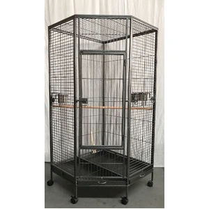 162cm Large Corner Bird Cage Pet Parrot Aviary Perch Castor Wheel