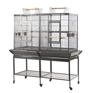 XL 184 cm Bird Cage Pet Parrot Aviary  Perch Castor Wheel Removable Divider