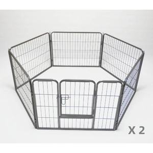 2 X 6 Panel 60 cm Heavy Duty Pet Dog Puppy Cat Rabbit Exercise Playpen Fence