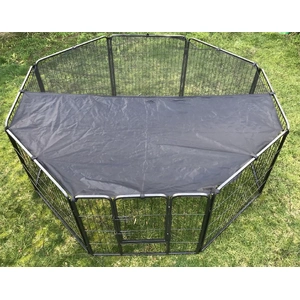 80 cm Heavy Duty Pet Dog Puppy Cat Rabbit Exercise Playpen Fence With Cover