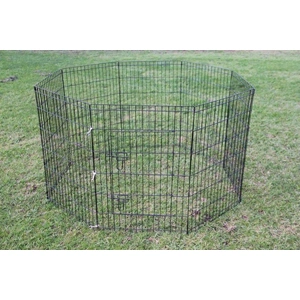 42' Dog Rabbit Playpen Exercise Puppy Cat Enclosure Fence