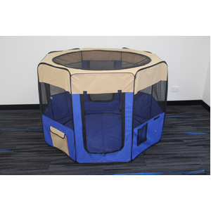 98 cm High Foldable XL Blue Dog Puppy Cat Cage Soft Playpen Rabbit Enclosure