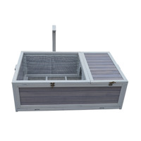 Tortoise House Turtle Habitat Enclosure Wooden Small Animal Hutch Indoor Outdoor