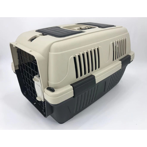 Medium Portable Dog Cat House Pet Carrier Travel Bag Cage+Safety Lock & Food Box