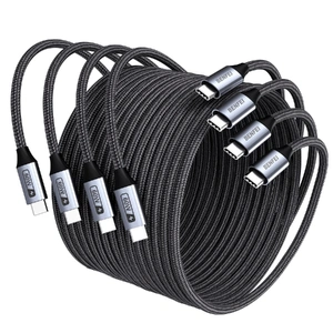 000383GY USB-C to USB-C Cable (4K@120Hz), 100W PD Fast Charging, 10Gbps Data Transfer for I-phone 15/16/17 and Samsung / Google phone 1M