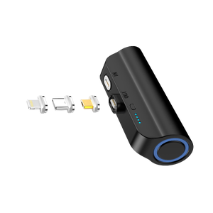 CHOETECH B660-BK 3000mAh Mini Power Bank with 3 Magnetic Connectors (Black)