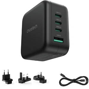CHOETECH PD6055 GAN USB-C + USB-A 70w Travel Charger (US/EU/UK/AU)
