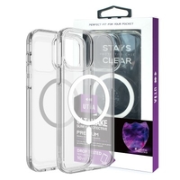 Shockproof Transparent Magsafe Cover Case for iPhone 15 Plus (Transparent)