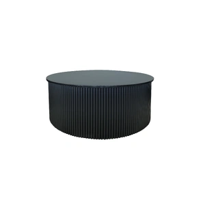 Ripple Black Coffee Table - Black Marble