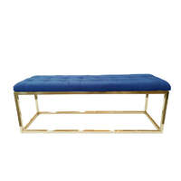 Holly Gold / Blue Ottoman