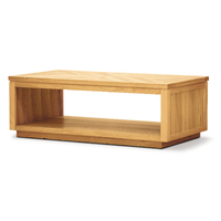 Coffee Table 130cm Parquet Top Solid Messmate Timber Wood - Natural