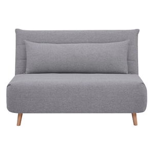 2 Seater Sofa Futon Bed Love Seat Fabric Lounge Couch - Grey