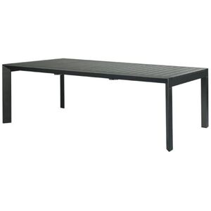 230-345cm Aluminium Outdoor Extensible Dining Table Charcoal
