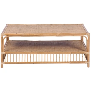 Earthy 110cm Rattan Cane Coffee Table - Natural