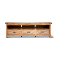 Cordele ETU Entertainment TV Unit 170cm 3 Drawer Solid Mango Wood - Honey Wash