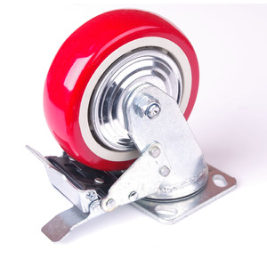 5 inch Industrial Caster Wheels Swivel with Brake Locking Casters Castor Wheels Cart Furniture Workbench