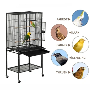 134cm Large Bird Aviary Cage Heavy Duty Parrot Budgie Parakeet Cockatoo Perch Cage Storage Shelf