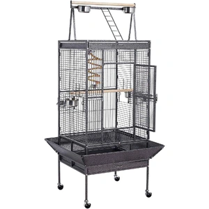 174cm Large Rolling Mobile Bird Cage Birdcage Finch Aviary Parrot Animals Playtop Stand Canary Finch