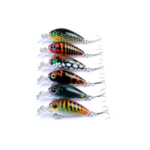6x 4.5cm Popper Crank Bait Fishing Lure Lures Surface Tackle Saltwater