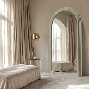 Sierra Arched Step Mirror ‚Äì Signature Sculptural Concrete Statement Piece