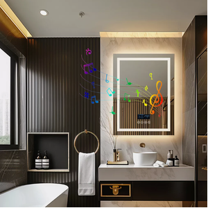 Interior Ave - 60 x 80cm Rectangle Frameless LED Bathroom Mirror – Bluetooth