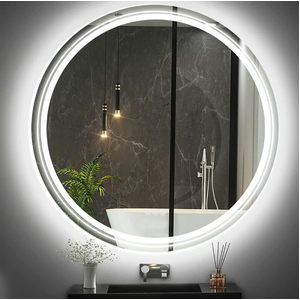 Interior Ave - LED Round Frameless Salon / Bathroom Wall Mirror - 90cm