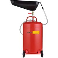 80L Mobile Waste Oil Drainer Telescopic Workshop Fluid Collection Tank