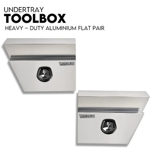 600mm Pair of Under Tray Undertray Tool Box Aluminium Alloy Underbody Toolbox