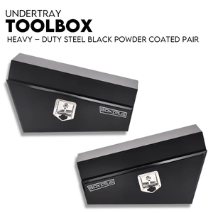 750mm Pair of Under Tray Undertray Tool Box Steel Underbody Toolbox