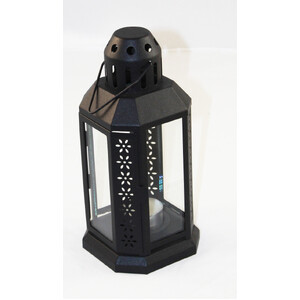 5 Pack of Black Metal Miners Lantern Summer Wedding Home Party Room Balconey Deck Decoration 21cm Tealight Candle