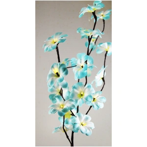 1 Set of 50cm H 20 LED Blue Frangipani Tree Branch Stem Fairy Light Wedding Event Party Function Table Vase Centrepiece Tropical Decoration