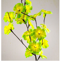 1 Set of 50cm H 20 LED Green Frangipani Tree Branch Stem Fairy Light Wedding Event Party Function Table Vase Centrepiece Tropical Decoration