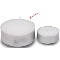 Large Tealight Candles 6cm Wide in silver foil cup  10 in a pack - Party Event Wedding BBQ Dinner Romantic Ambience Decor