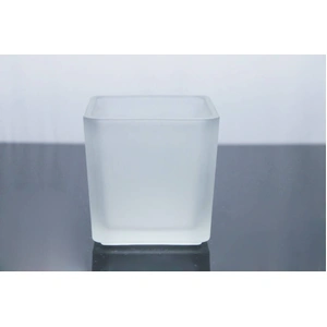 10 Pack Square Cube Frosted Glass 5cm Tealight Candle Holder Festival Decor Wedding Propose Parties Holiday and Home Decor