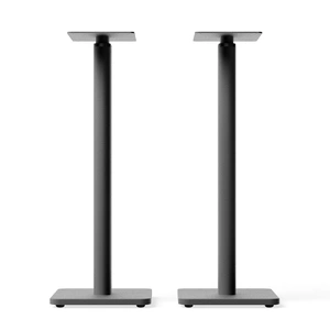 SPH Universal Height Adjustable Bookshelf Speaker Stands - Black, Pair