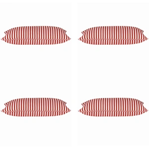 Pack of 4 Dandi Red & White Rectangle Cushion Covers