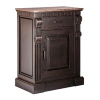 Iron Sideboard Buffet Cabinet with Drawer Storage and Wood Top