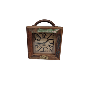 Small Recycle Square Table Clock