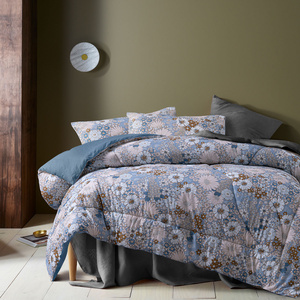 Accessorize 3 Pcs Rainbow Garden Autumn Washed Cotton Comforter Set Double